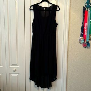 Black high low dress